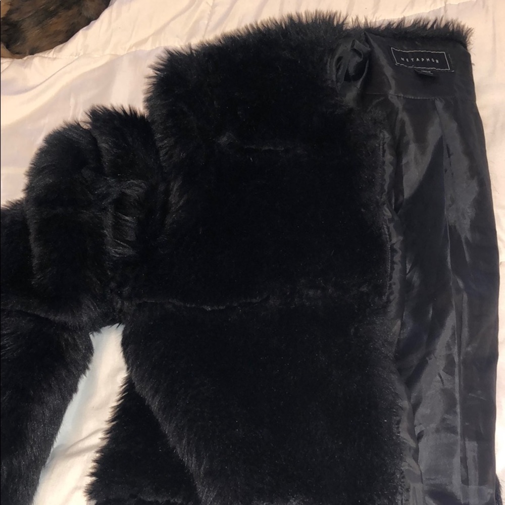 Light faux fur jacket